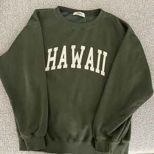 Mahina Olive Green 'Hawaii'  Sweater